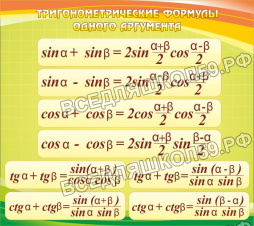 тригонометрические формулы тригонометрические формулы
