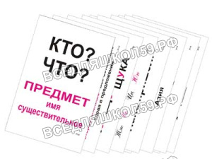 Опорные таблицы по русскому языку 1 класс