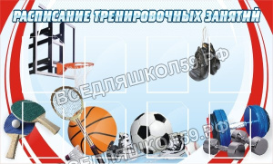 Расписание тренировочных занятий