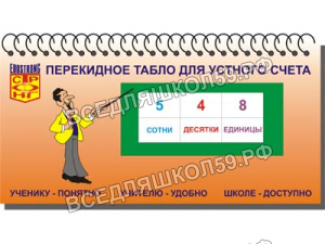Перекидное табло для устного счета (ламинированное) Перекидное табло для устного счета (ламинированное)